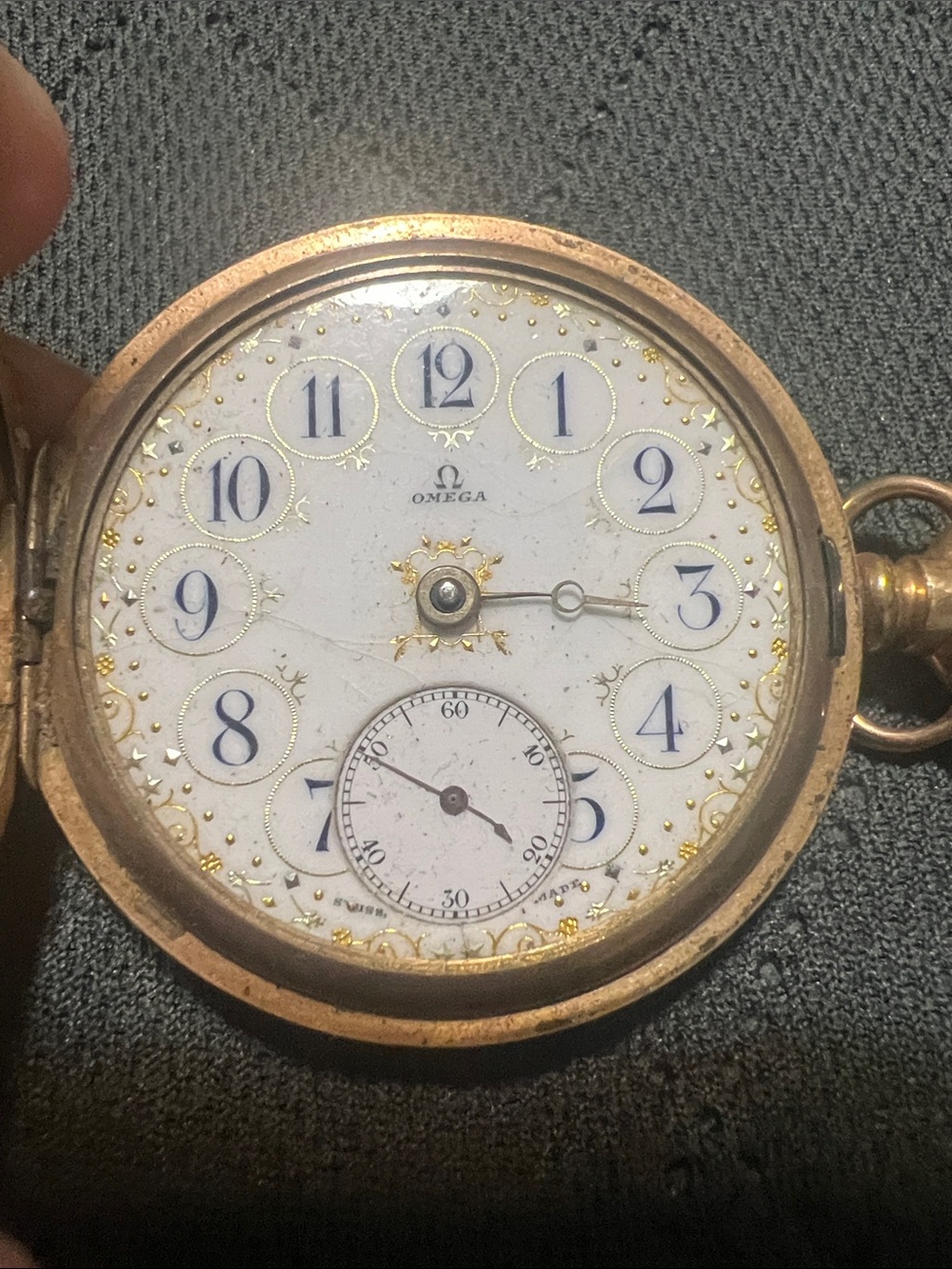 🌟 Antique 1908 OMEGA 17-Jewel Gold-Filled Hunter Pocket Watch